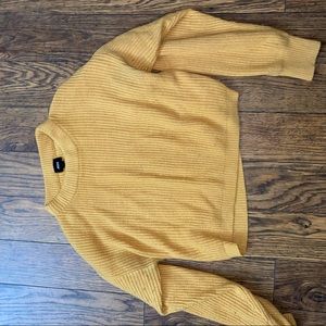 Yellow crop top sweater